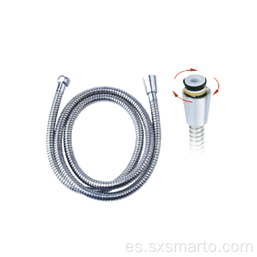 Manguera de ducha de doble clip de acero inoxidable 360 ​​Rontating